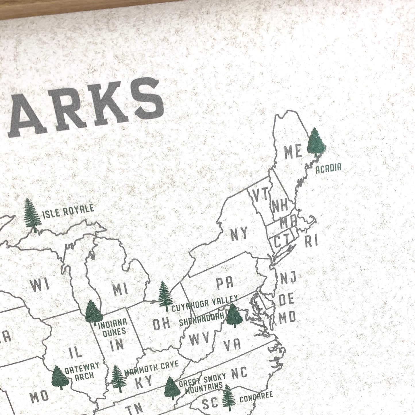 National Parks Pinboard