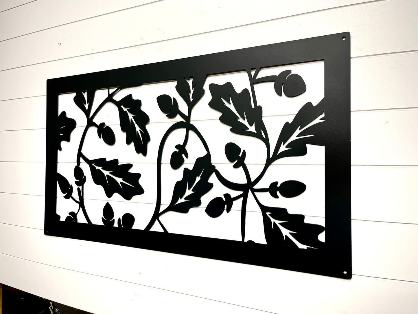 Oak Leaves & Acorns Metal Wall Art