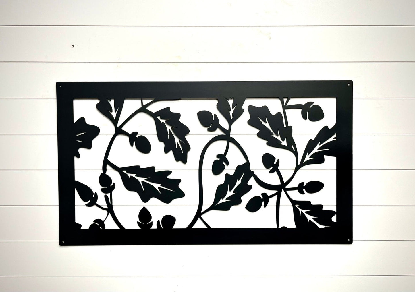 Oak Leaves & Acorns Metal Wall Art