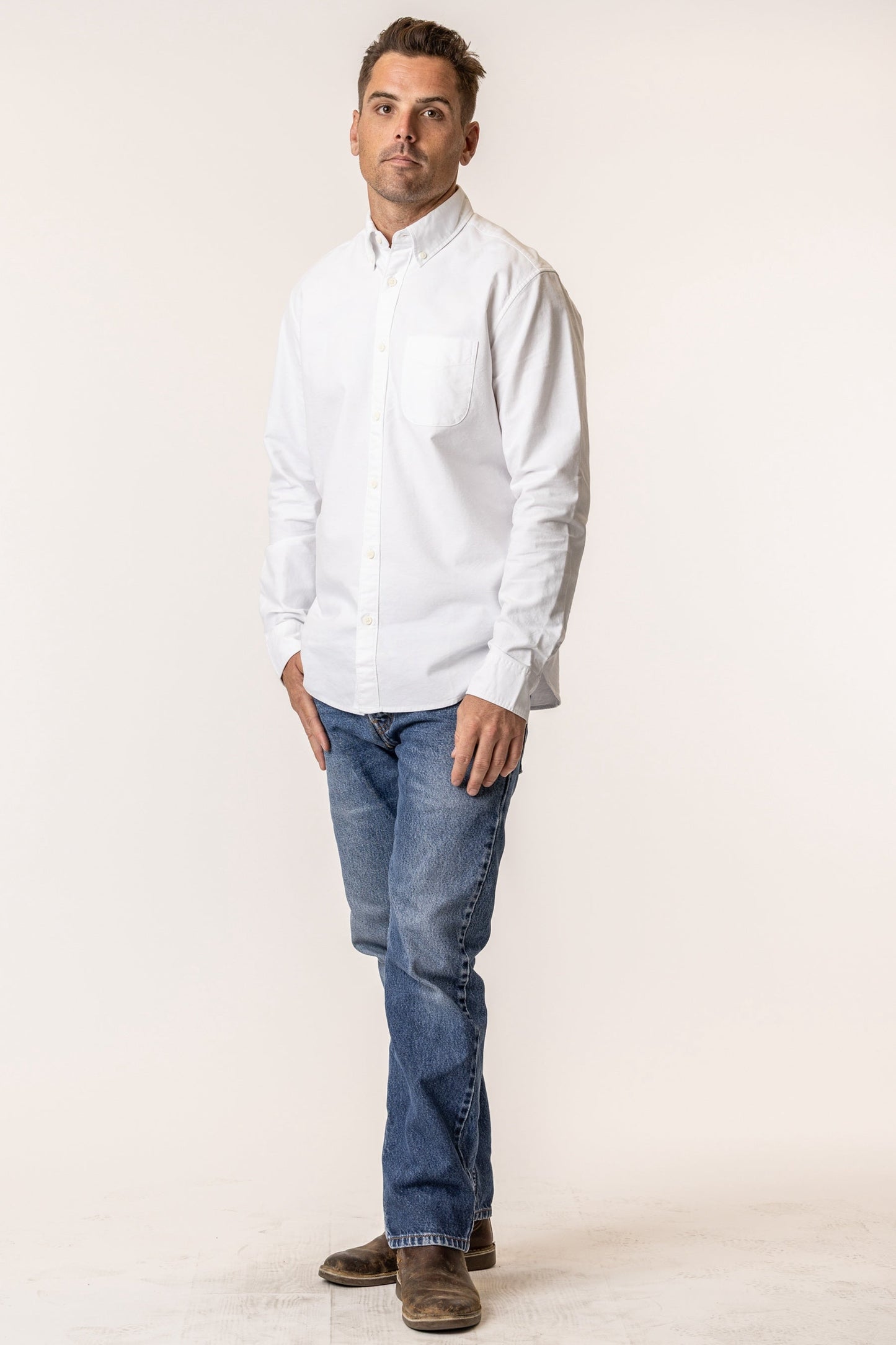 Organic Unisex Cotton Oxford Shirt
