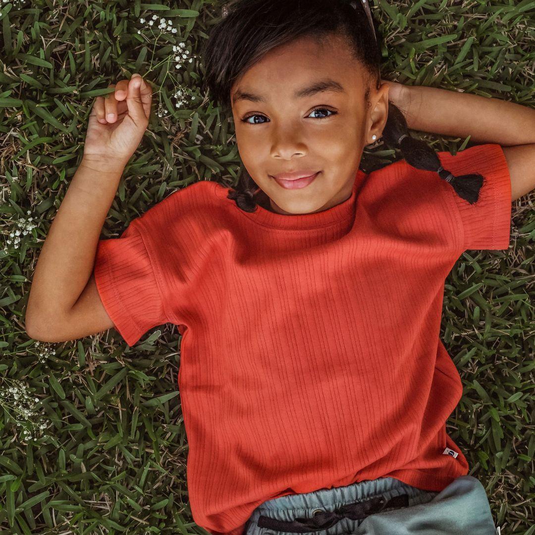 Brooklyn T-Shirt - Ribbed Persimmon
