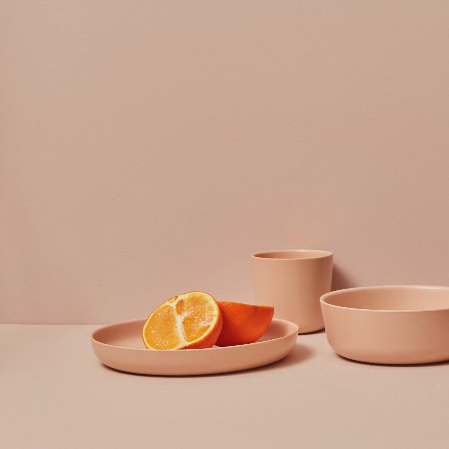 Bamboo Kids Plate - Set of 4 - Blush