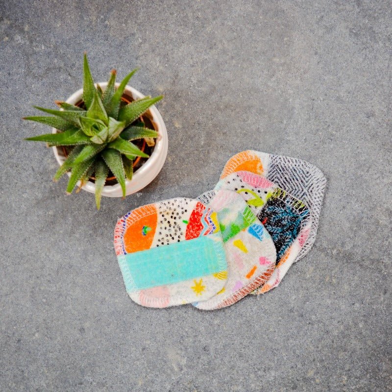 Scrap Felt Polish Pads: Set of 4 - Zero Waste Upcycled