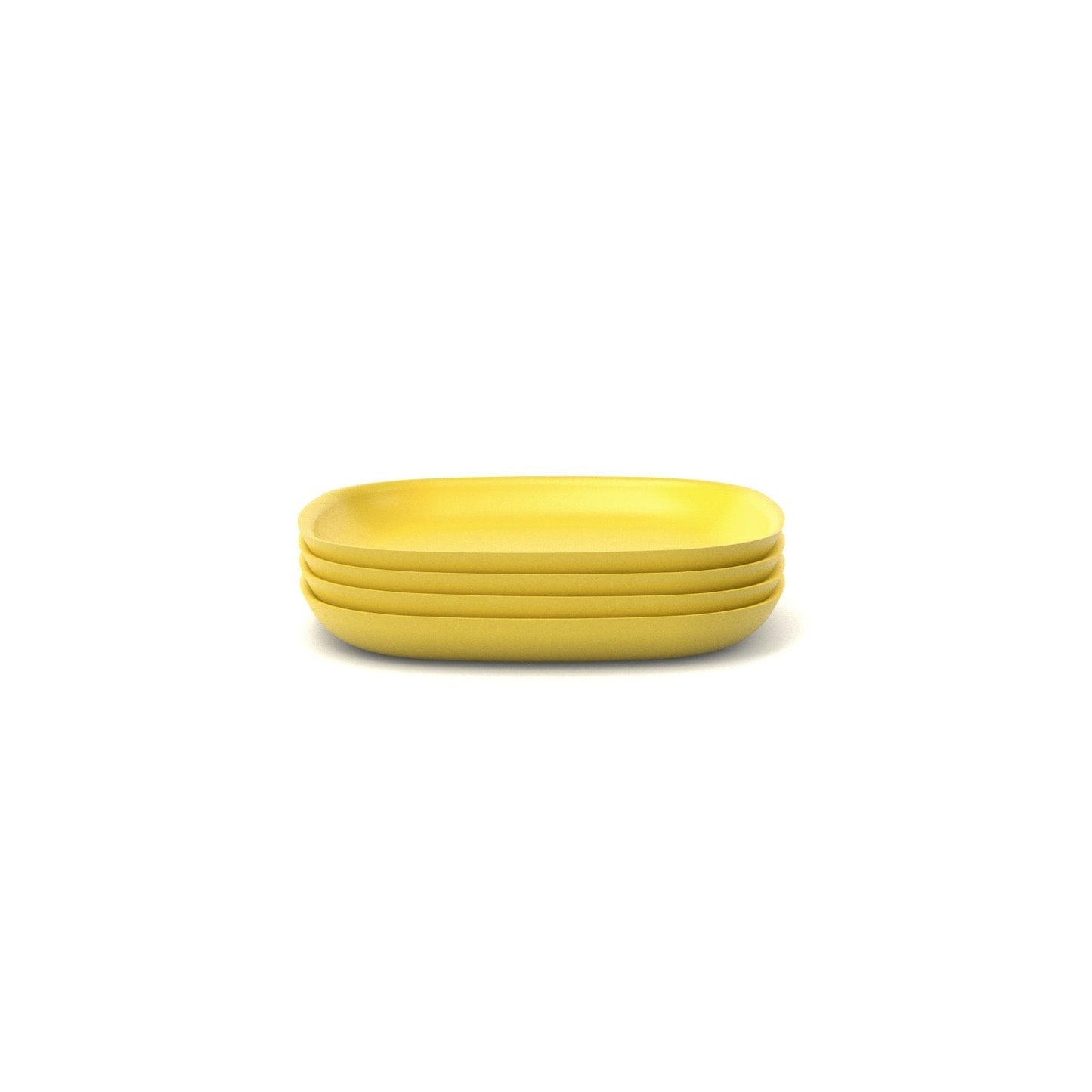 Bamboo Side Plate - 4 Piece Set - Lemon
