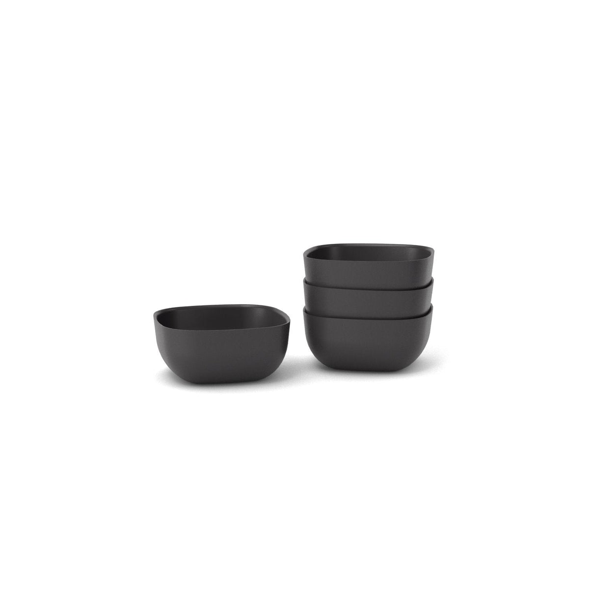 Bamboo Small Bowl - 4 Piece Set - Black