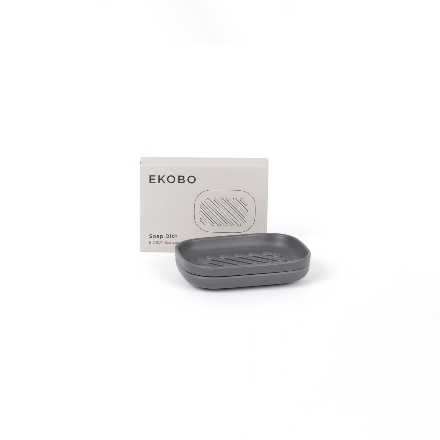 Self-Draining Soap Dish - Smoke - Set of 2