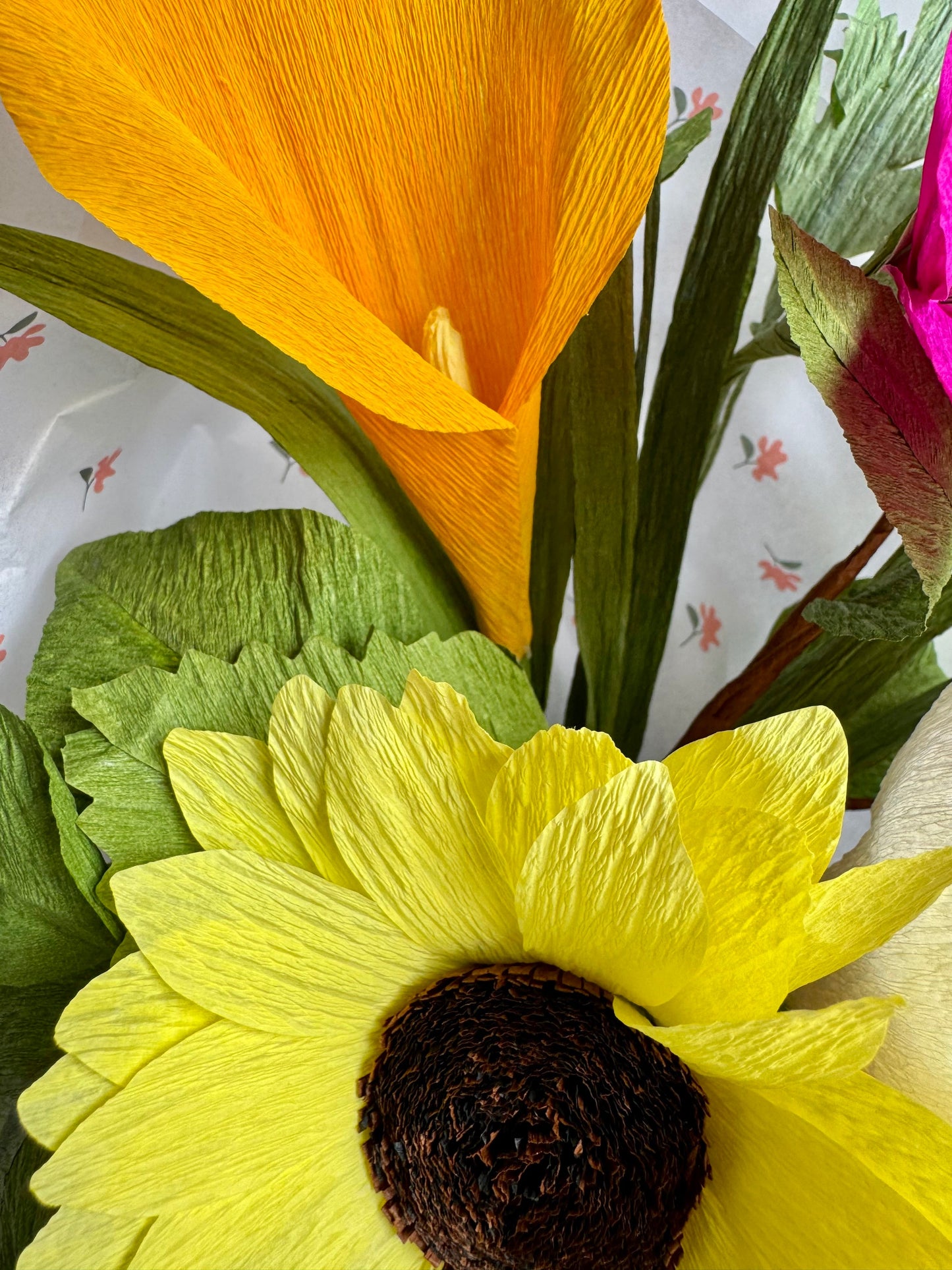Soul Ties | Paper Peony, Calla Lily and Sunflower Bouquet