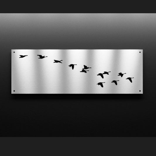 Steel Flock of Geese Sign