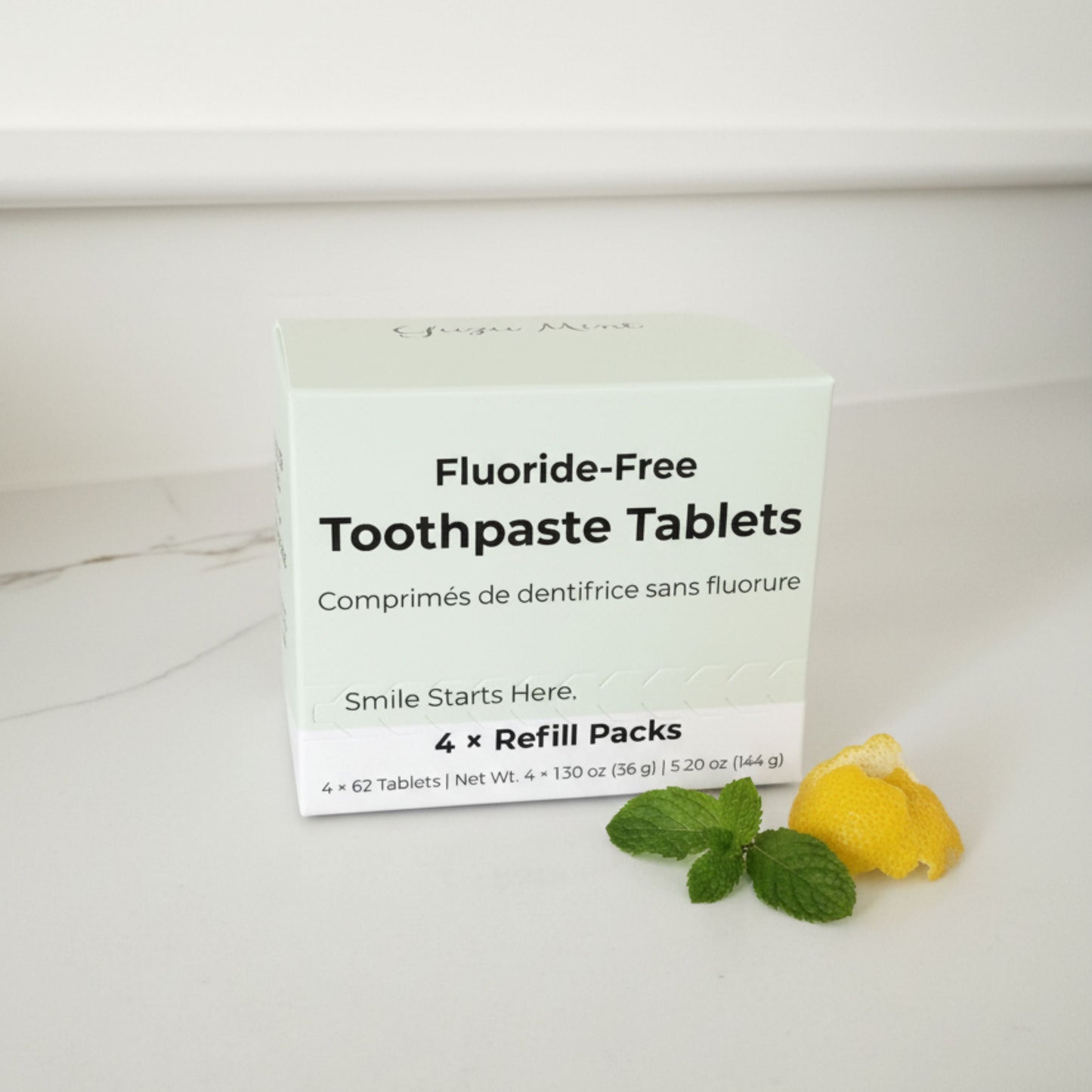 Fluoride-Free Yuzu Mint Toothpaste Tablets — 4 Months
