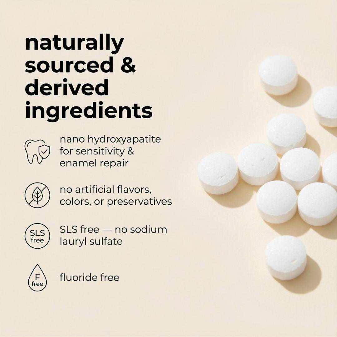 Fluoride-Free Yuzu Mint Toothpaste Tablets — 1 Month