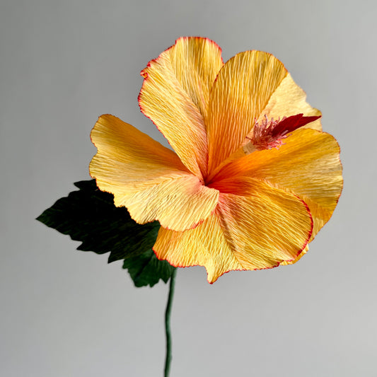 Hibiscus Single Stem | Handcrafted Paper Flower